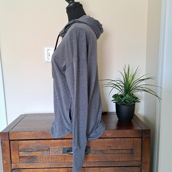 Danskin Hoodie Women's Small Grey Pull Over Hooded Sweatshirt Long Sleeved Cozy - Picture 2 of 14